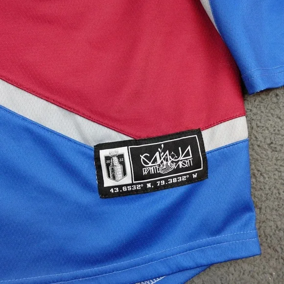 Elev808 Colorado Avalanche Hockey Jersey Mens Medium Red Blue Velvet 303 EDM - Picture 3 of 11